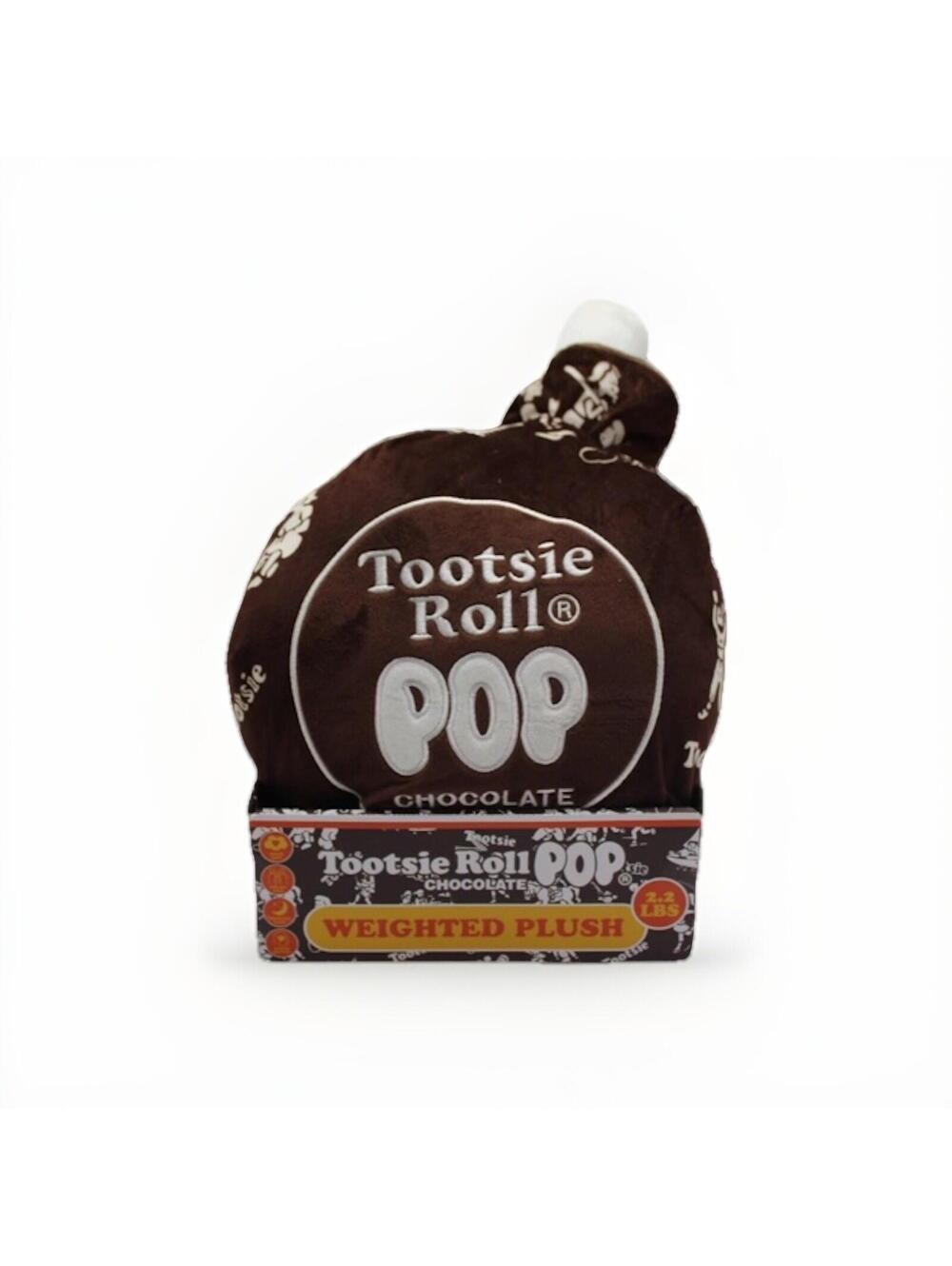 Tootsie Roll Pop Plush Weighted Pillow Chocolate Lollipop Toy Comfort New